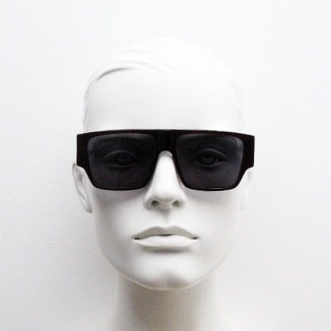 Kaleos square flat top sunglasses. Deep burgundy gloss acetate chunky frame with fat arms. New Old Stock