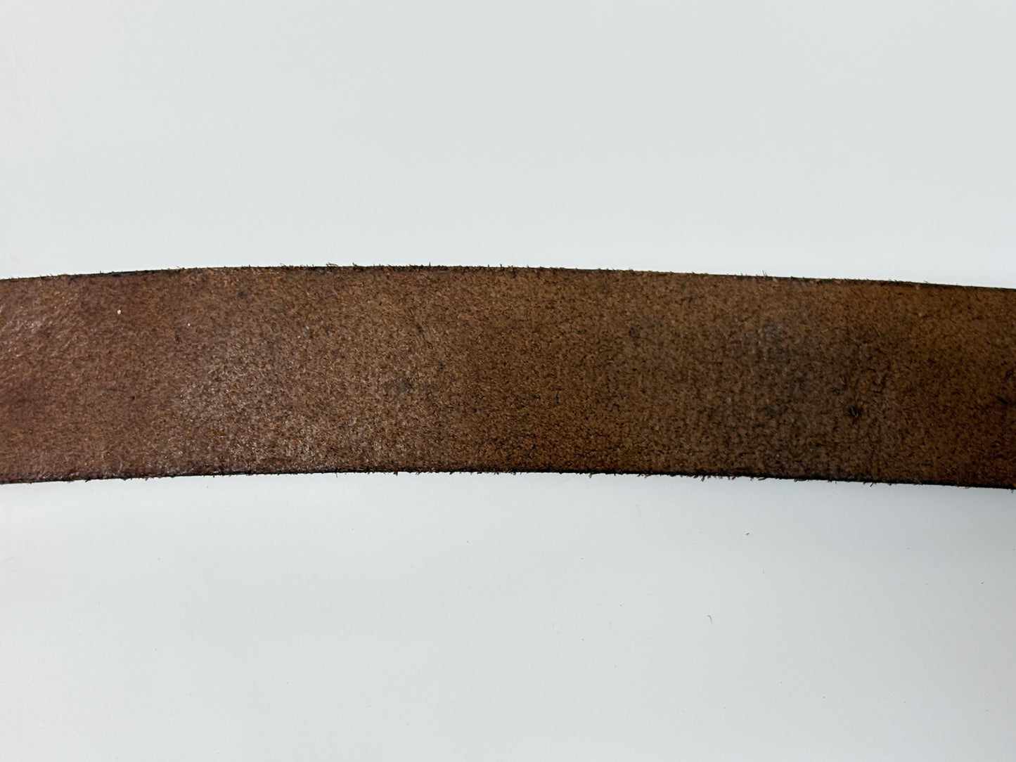 60s vintage thick brown leather belt with large brass changeable buckle. Made from genuine premium textured cowhide for jeans or trousers