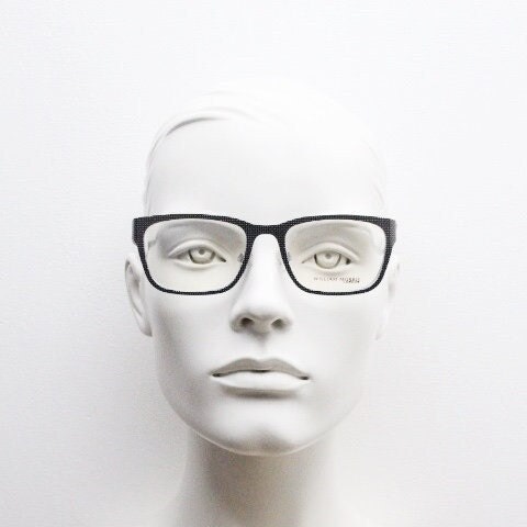 William Morris London rectangular eye glasses. Grey flat metal optical frames with textured check surface. Prescription RX eyeglasses
