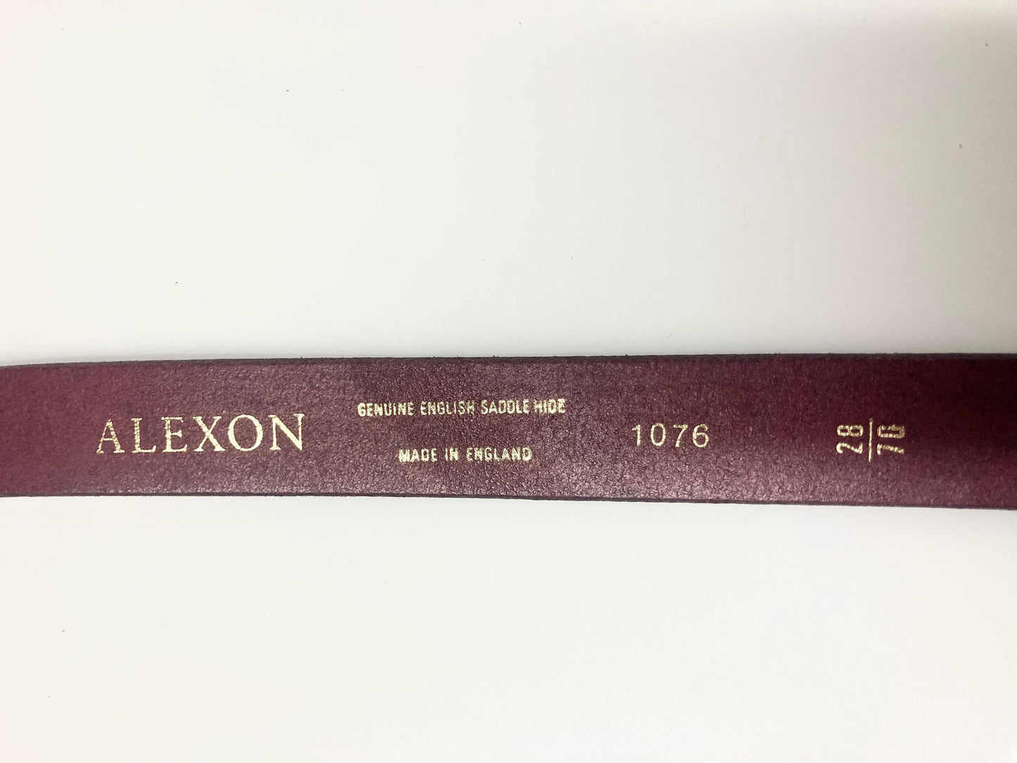 90s vintage 2 tone sectional genuine leather saddle hide belt in oxblood and khaki. For dress or trousers. Made in England by Alexon. NOS