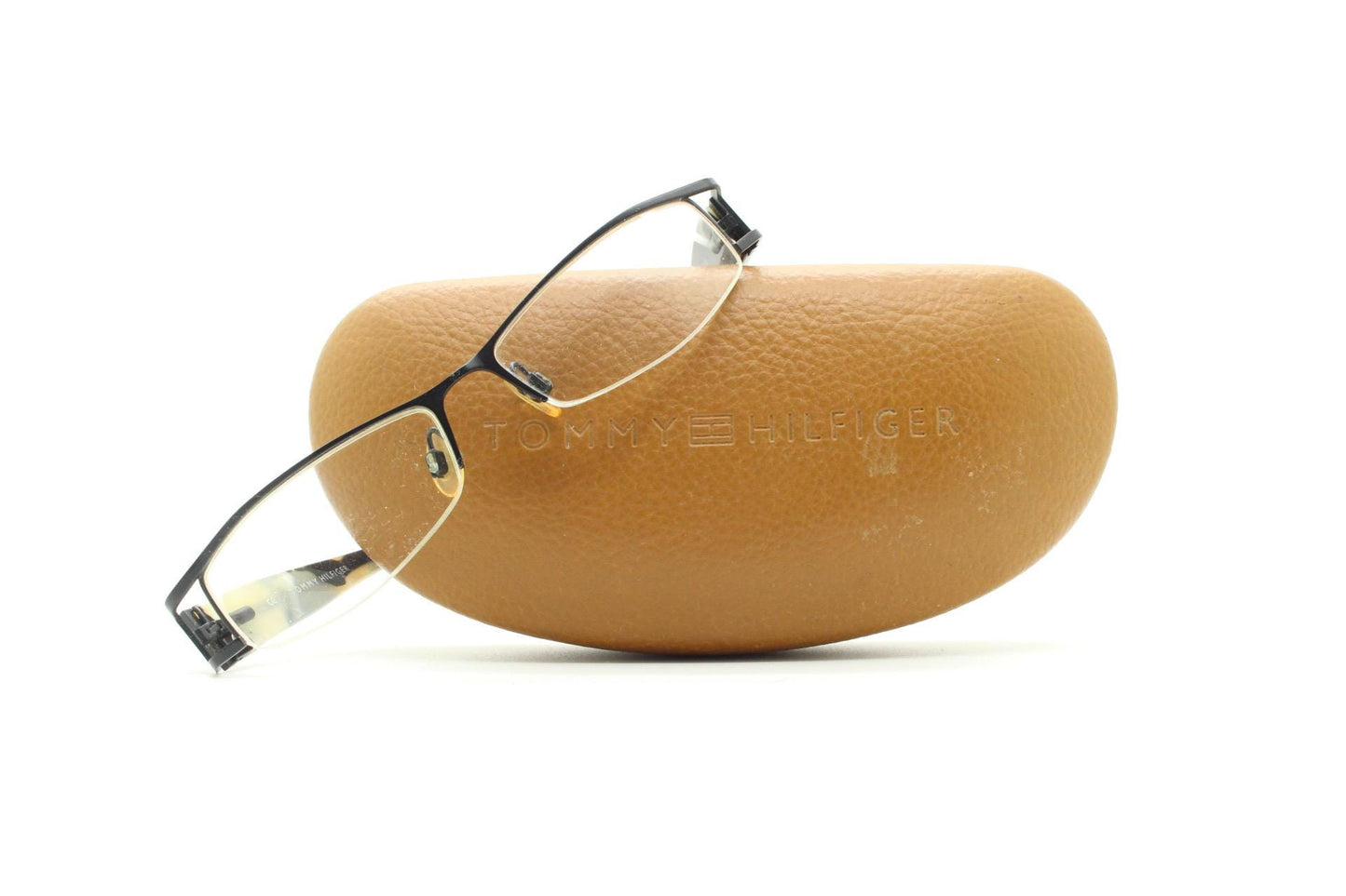 Tommy Hilfiger vintage eye glasses. Black and white marbled acetate optical frame with diamante. Prescription eyeglasses. RX spectacles. 90s