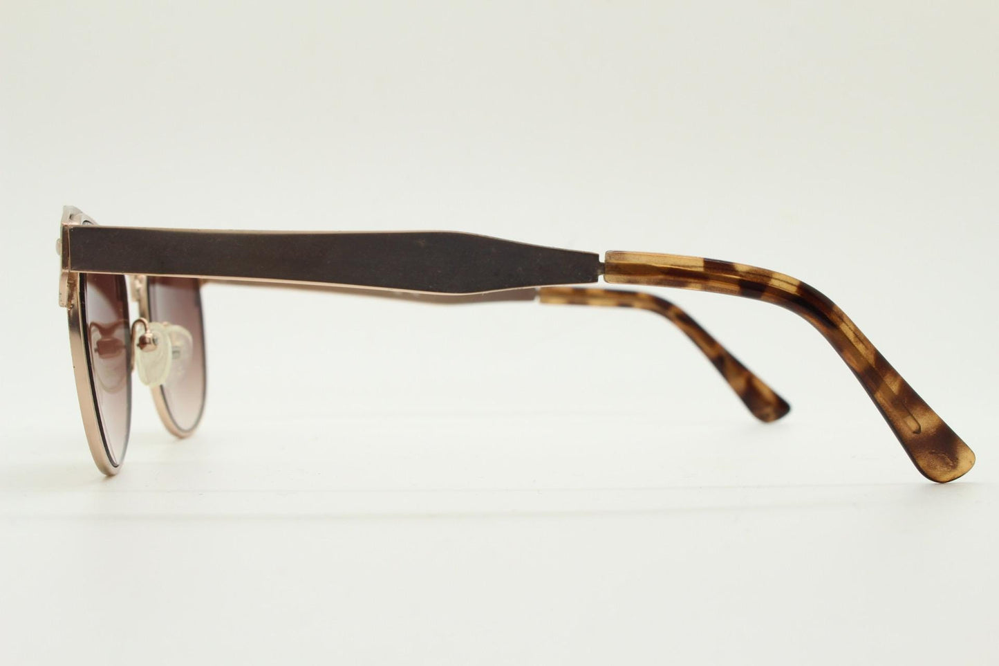 90s vintage gold browline sunglasses. All time classic  50s, 60s design in solid metal satin finish frame with brown lenses