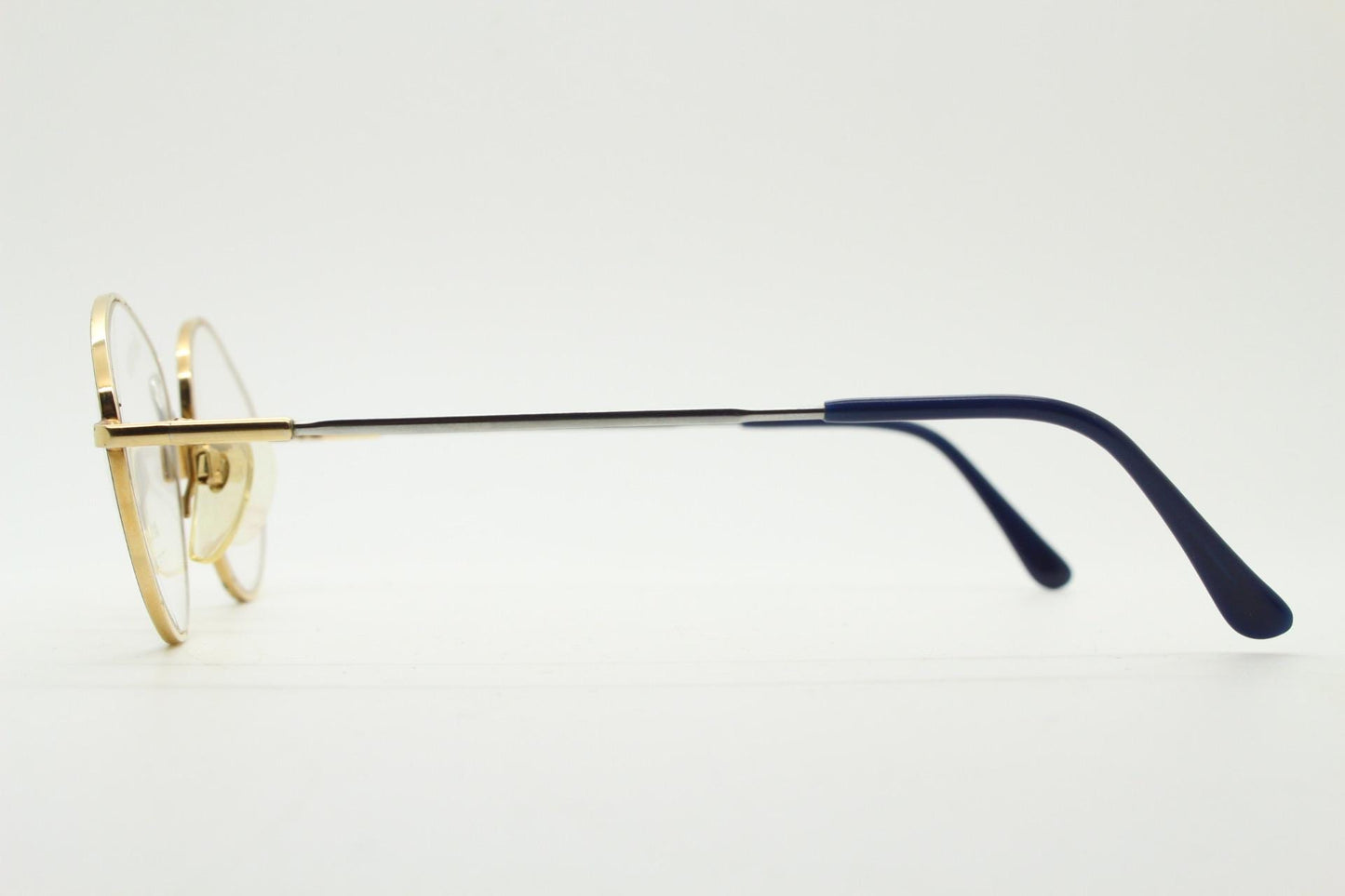 Eschenbach 90s vintage oval eye glasses made in Germany. Titanium optical frame with tasteful purple marbled front. Prescription NOS