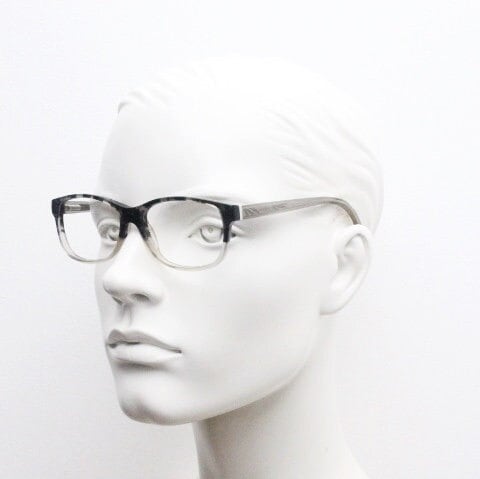Calvin Klein collection rectangular eye glasses. Marbled grey crystal ombre acetate optical frames. Prescription eyeglasses. RX spectacles