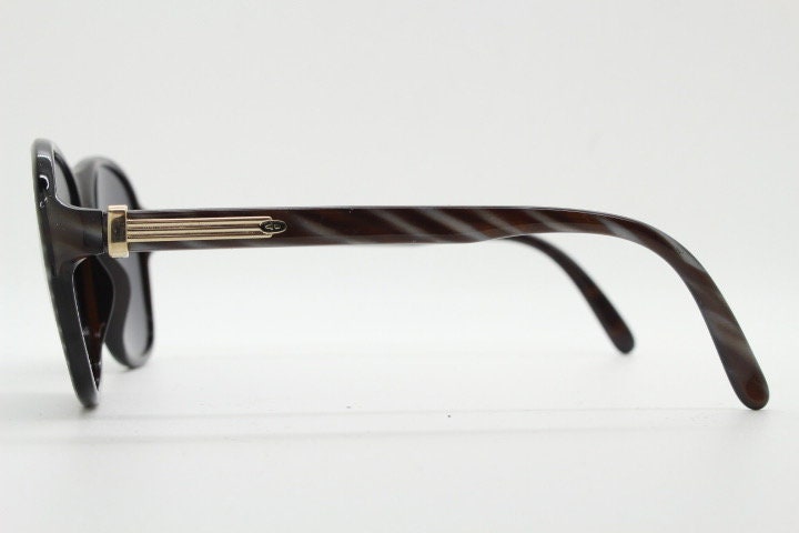 Christian Dior monsieur 80s vintage small square aviator sunglasses model 2311 made in Germany from Optyl. Grey striped frame. NOS