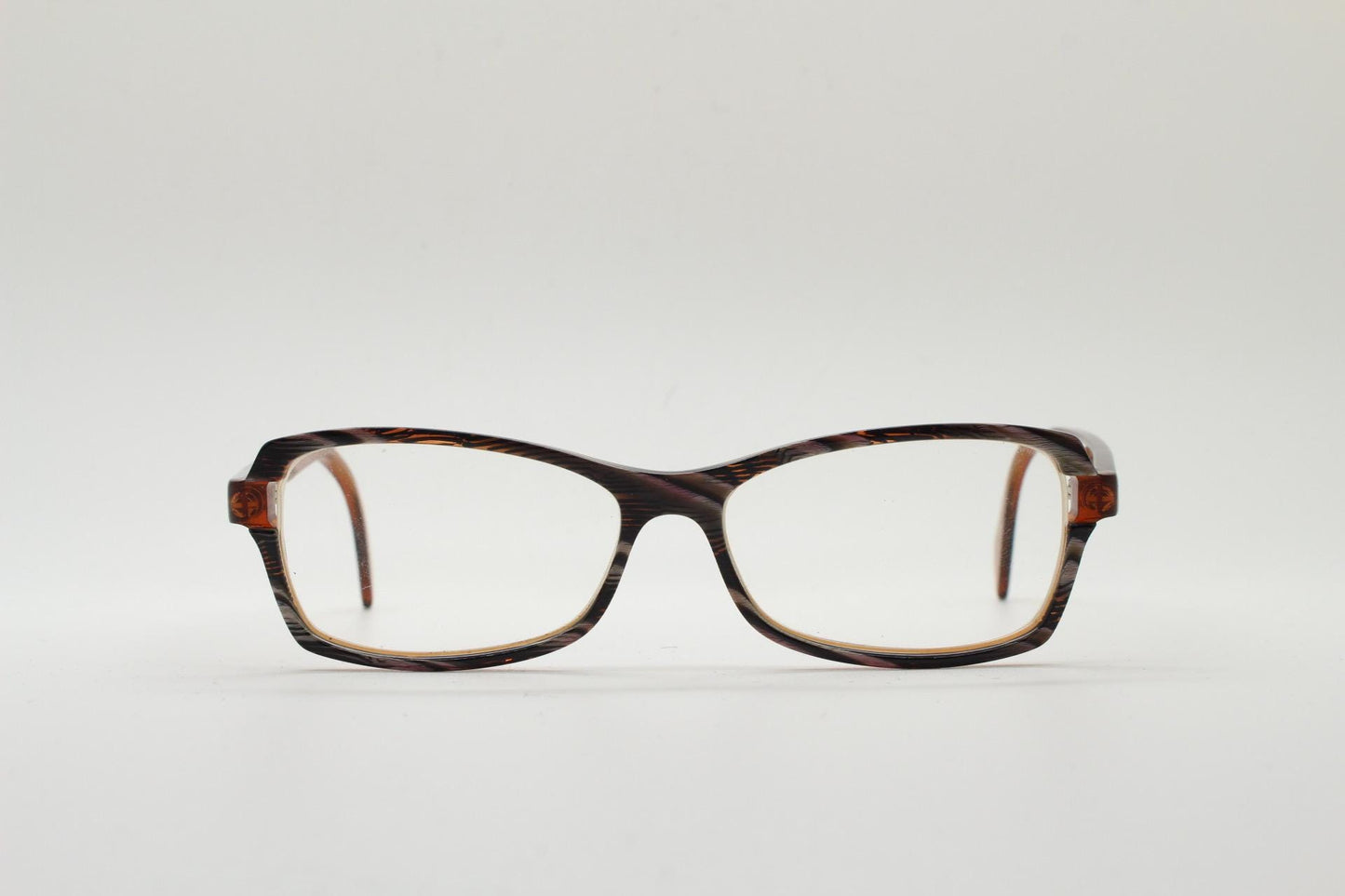 Face a Face Paris vintage rectangular eyeglasses Superior quality transparent brown acetate optical frame with striped front Prescription RX