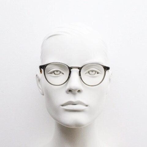 Yellows plus round eye glasses made in Japan. Tortoise 30s design acetate optical frame. Prescription eyeglasses. RX vintage
