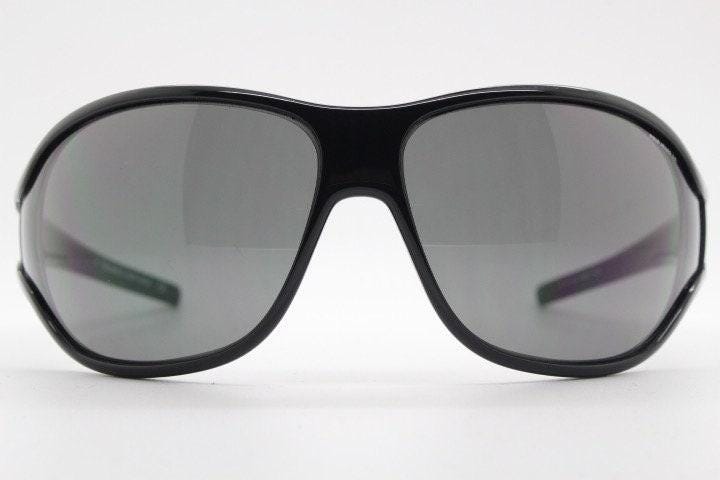Ralph Lauren Polo Jeans Co Y2K vintage bug eye sunglasses model Fly Way BPPR7. 2000's wraparound mini mask shield with big spell out logo