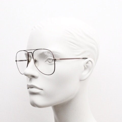 Silhouette 70s vintage aviator eye glasses made in Austria. Handsome bronze brown mens optical frame. Prescription eyeglasses. Rx aviators