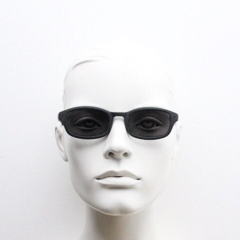 Dolce and Gabbana gum sunglasses made in Italy. Mens 90s vintage innovative flexible grey rubber frame with black lenses