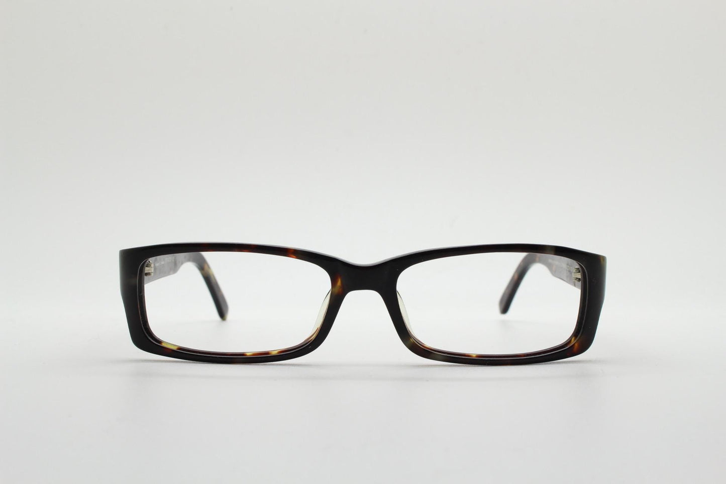 Wagner Keuhner rectangular low profile eye glasses made in Germany. Thick dark tortoise acetate optical frames. Prescription RX. Vintage NOS