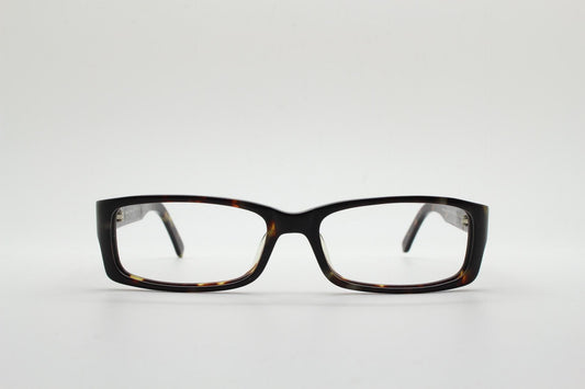 Wagner Keuhner rectangular low profile eye glasses made in Germany. Thick dark tortoise acetate optical frames. Prescription RX. Vintage NOS