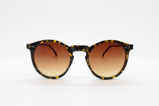90s vintage round glasses. 30s, 20s style gloss tortoise frame with contrasting black lenses. NOS