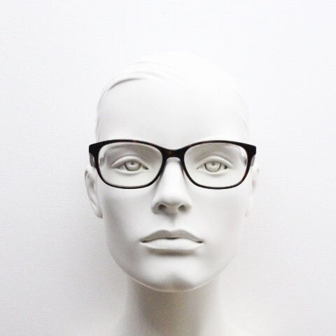 Carrera rectangular eye glasses. Mottled tortoise acetate optical frames with matt brown arms. Prescription eyeglasses. Vintage RX