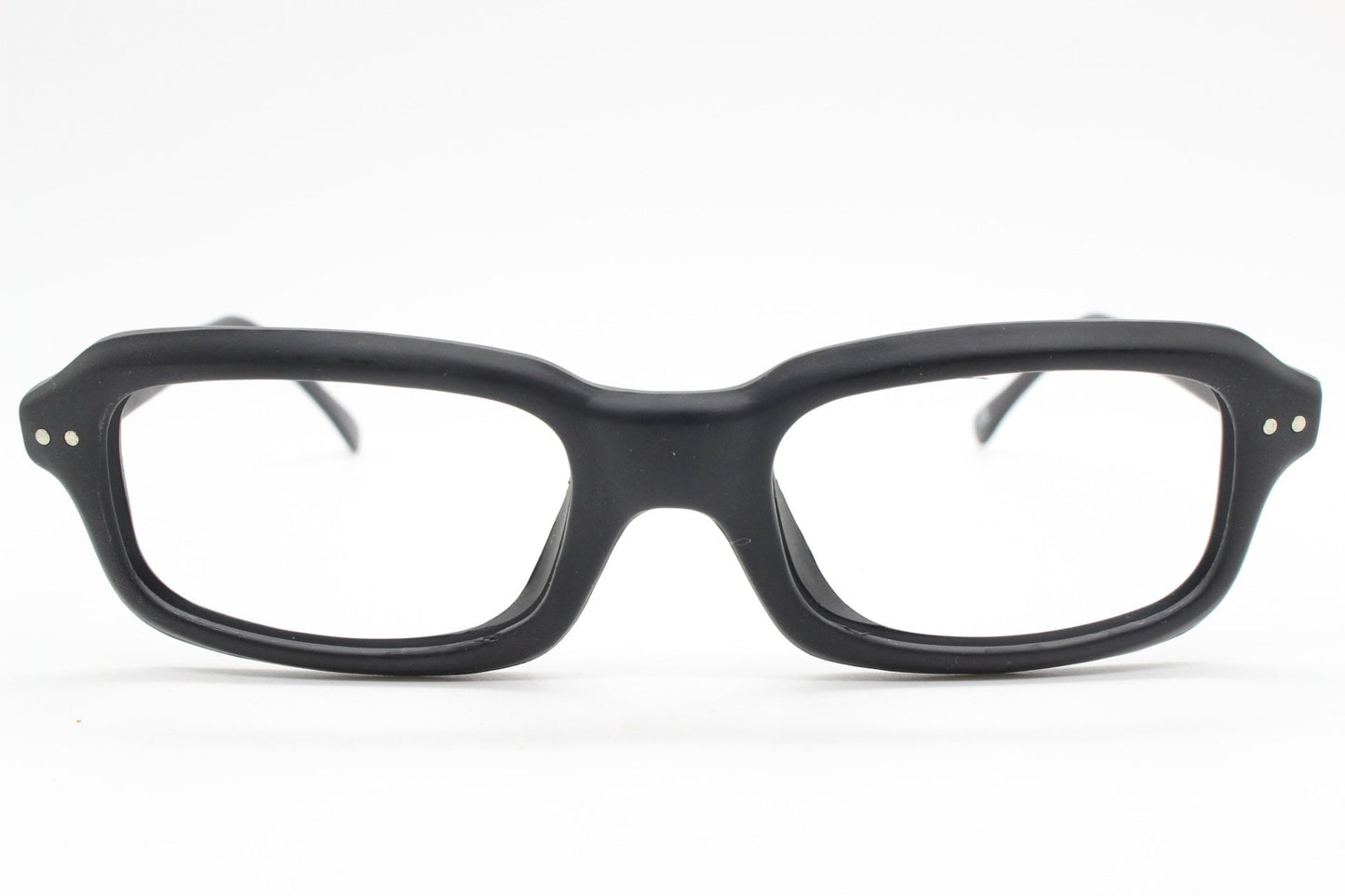 90s vintage black matt glasses. 60s design high quality rectangular optical frames. Prescription eyeglasses. RX Spectacles. BNWT NOS