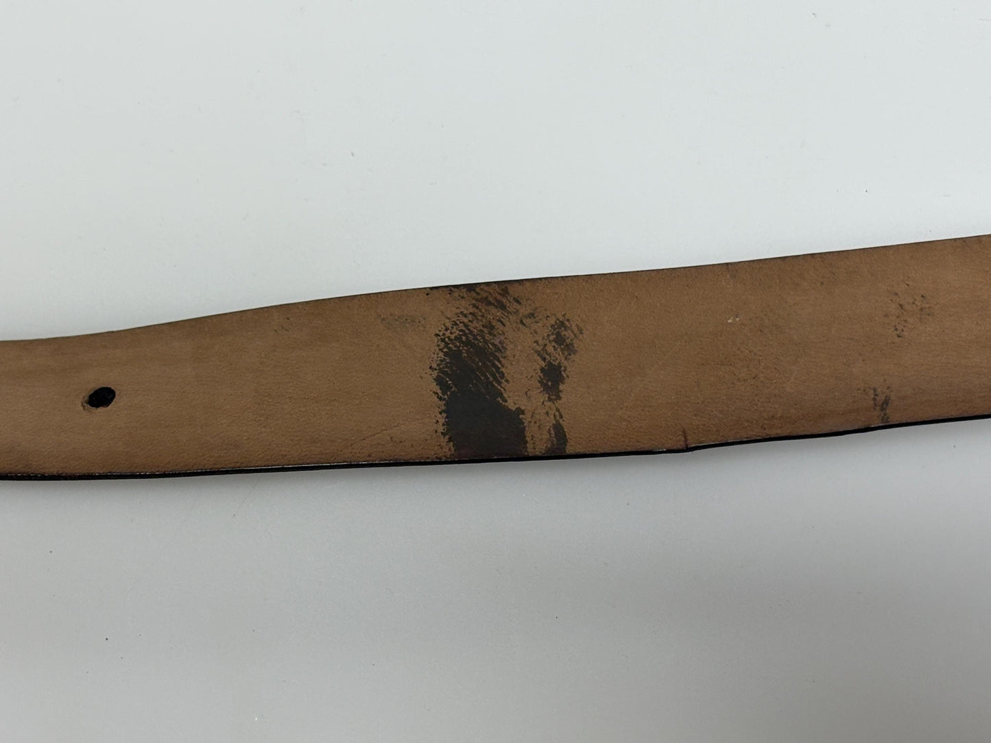 Van Laack 90s vintage chocolate brown genuine leather belt made in Italy. Seamless smooth finish with silver buckle. NOS. Mens Large