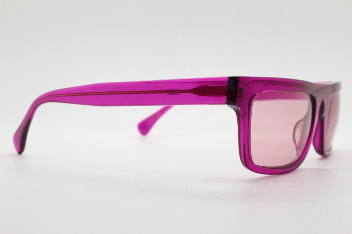 Kaleos rectangular flat top sunglasses. Shocking pink acetate chunky frame with same colour lenses. BNWOT