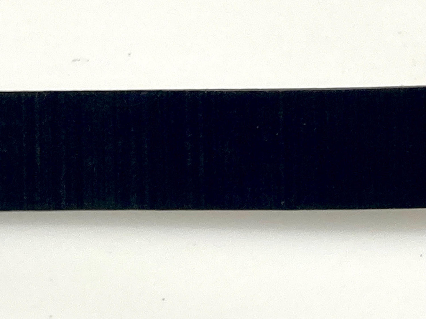 90s vintage smart trouser belt. Thick eco vinyl in black shiny finish with steel buckle with cutouts. Seamless no holes design. Mens NOS