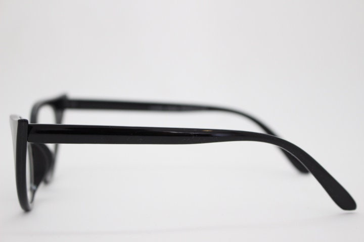 Y2K pointed cat eye glasses. Vintage black slender clear lens optical frame. Womens prescription eyeglasses. 50s style rockabilly spectacles