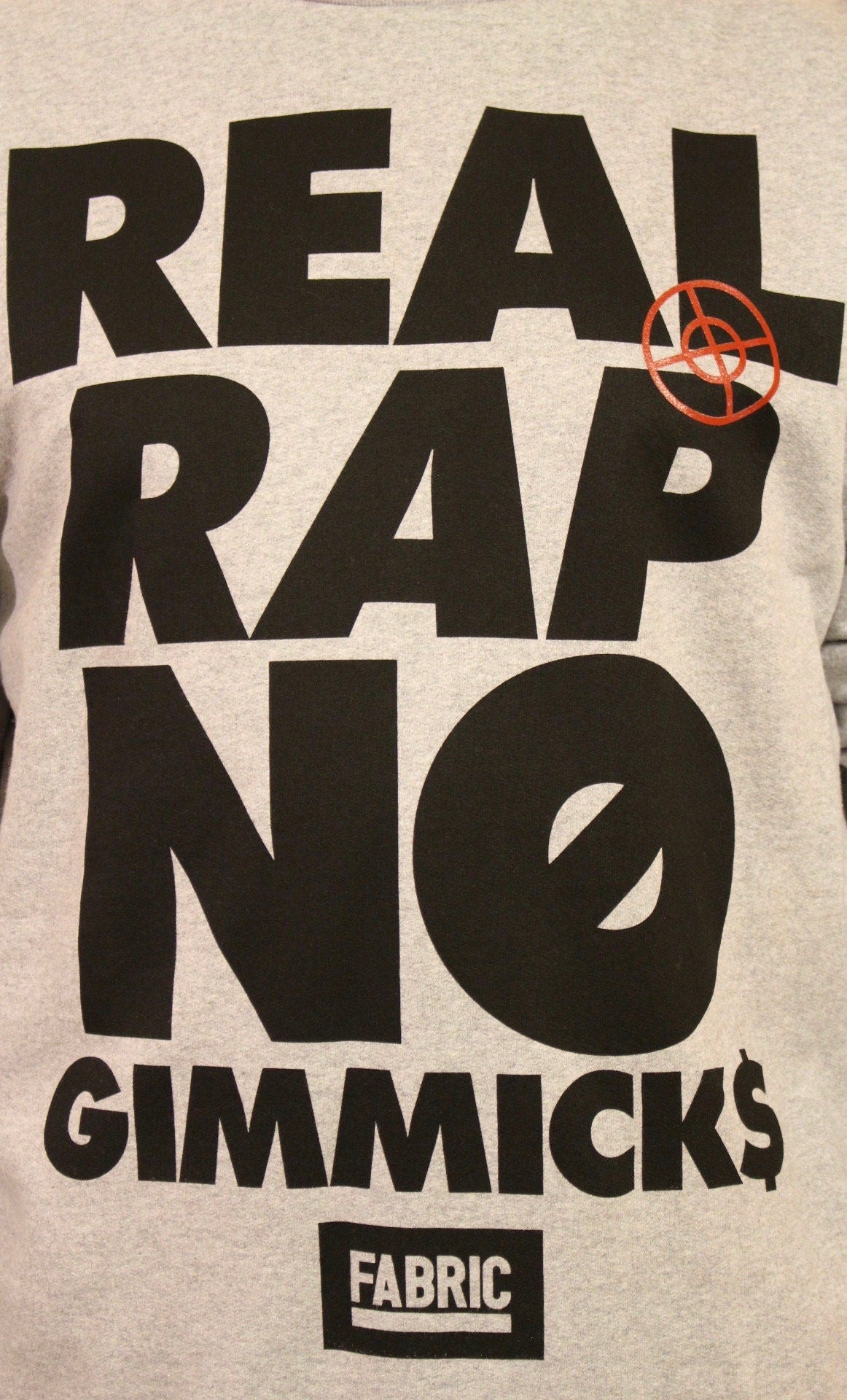 Real rap no gimmicks vintage sweatshirt by Fabric. Crew neck pullover with massive Hip Hop graphic. Round neck jumper