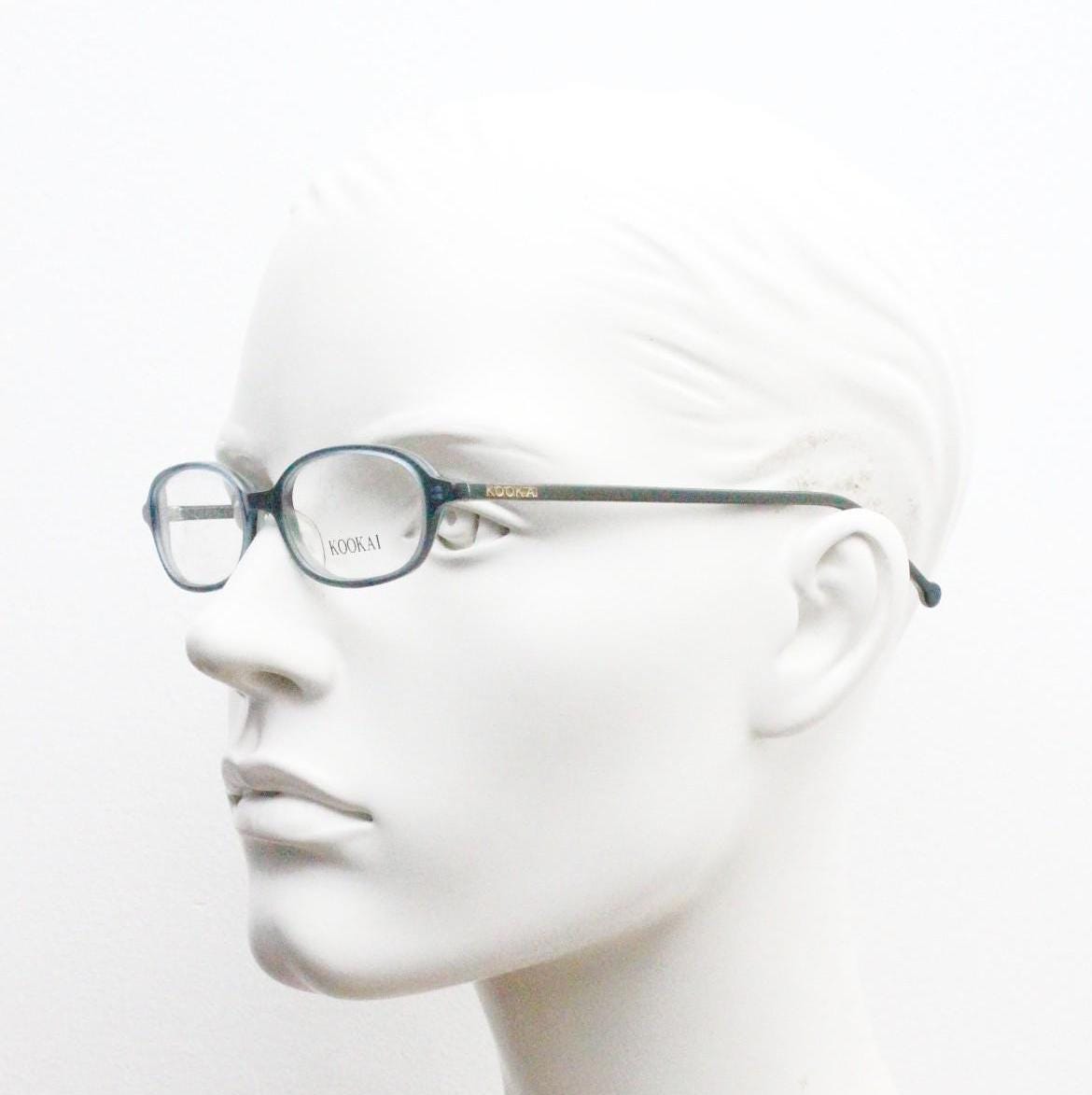 Kookai 90s vintage oval eye glasses. Small slim grey acetate optical frames. Womens prescription. Minimal RX spectacles. BNWT. NOS