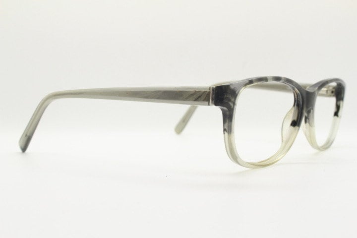 Calvin Klein collection rectangular eye glasses. Marbled grey crystal ombre acetate optical frames. Prescription eyeglasses. RX spectacles