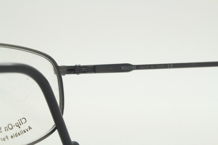 Moschino 90s vintage glasses model 3066 made in Italy. Small low profile rectangular optical frames. Prescription eyeglasses. RX. NOS