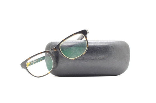 Warby Parker rectangular eye glasses. Tortoise gloss acetate optical frames with keyhole bridge. Prescription eyeglasses. RX spectacles