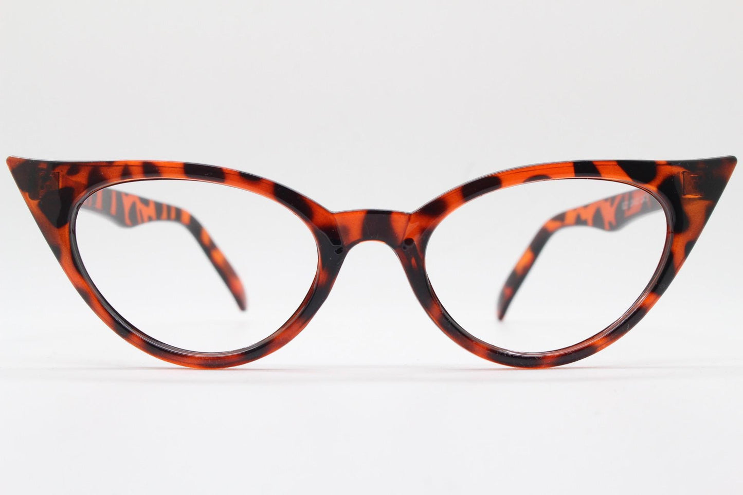 Pointed vintage cat eye glasses. Tortoise pointed optical frames. Y2K womens prescription eyeglasses. 50s design rockabilly spectacles. RX