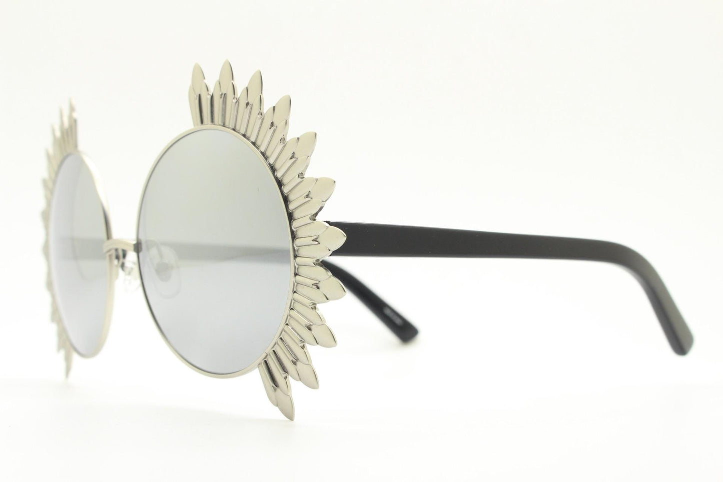 Khaleda & Fahad spiked sunglasses by Linda Farrow made in Japan. Fantasy oversized suncloud design. Luxe Gallery Projects. Vintage. NOS