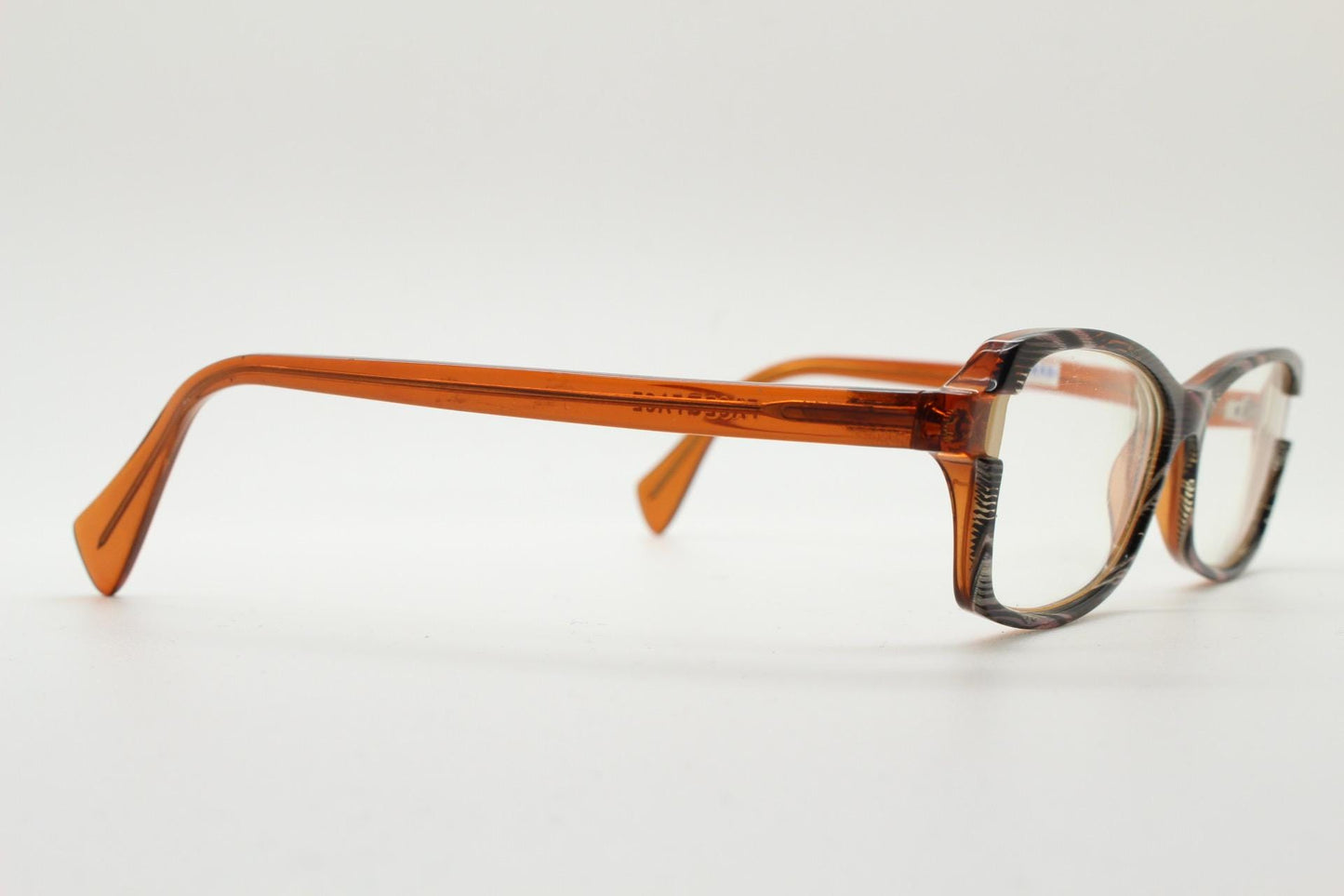 Face a Face Paris vintage rectangular eyeglasses Superior quality transparent brown acetate optical frame with striped front Prescription RX