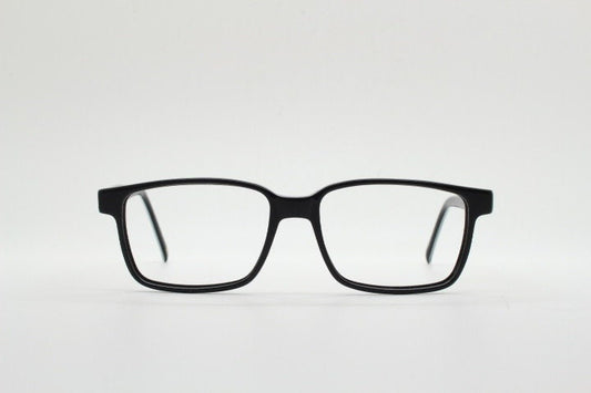 Carrera rectangular eye glasses. Black and white layered acetate optical frames. Prescription eyeglasses. Vintage RX spectacles