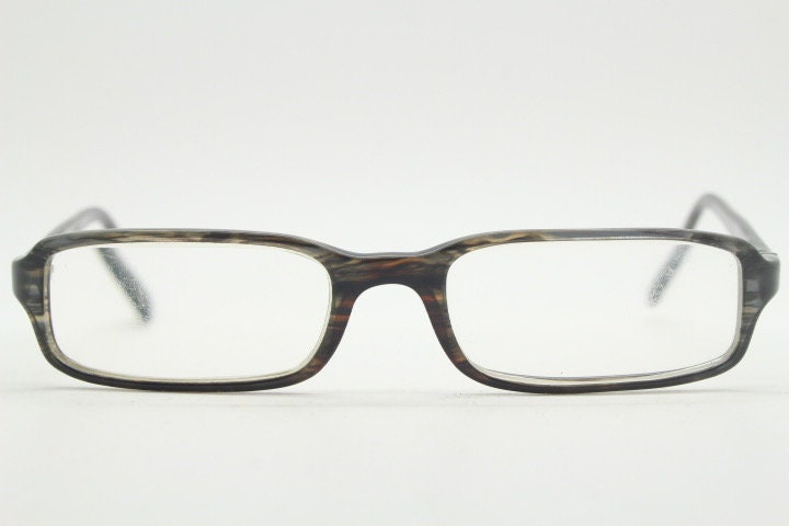 Prada vintage rectangular glasses model VPR O6G made in Italy. Vibrant grey acetate optical frames. Prescription eyeglasses. RX spectacles