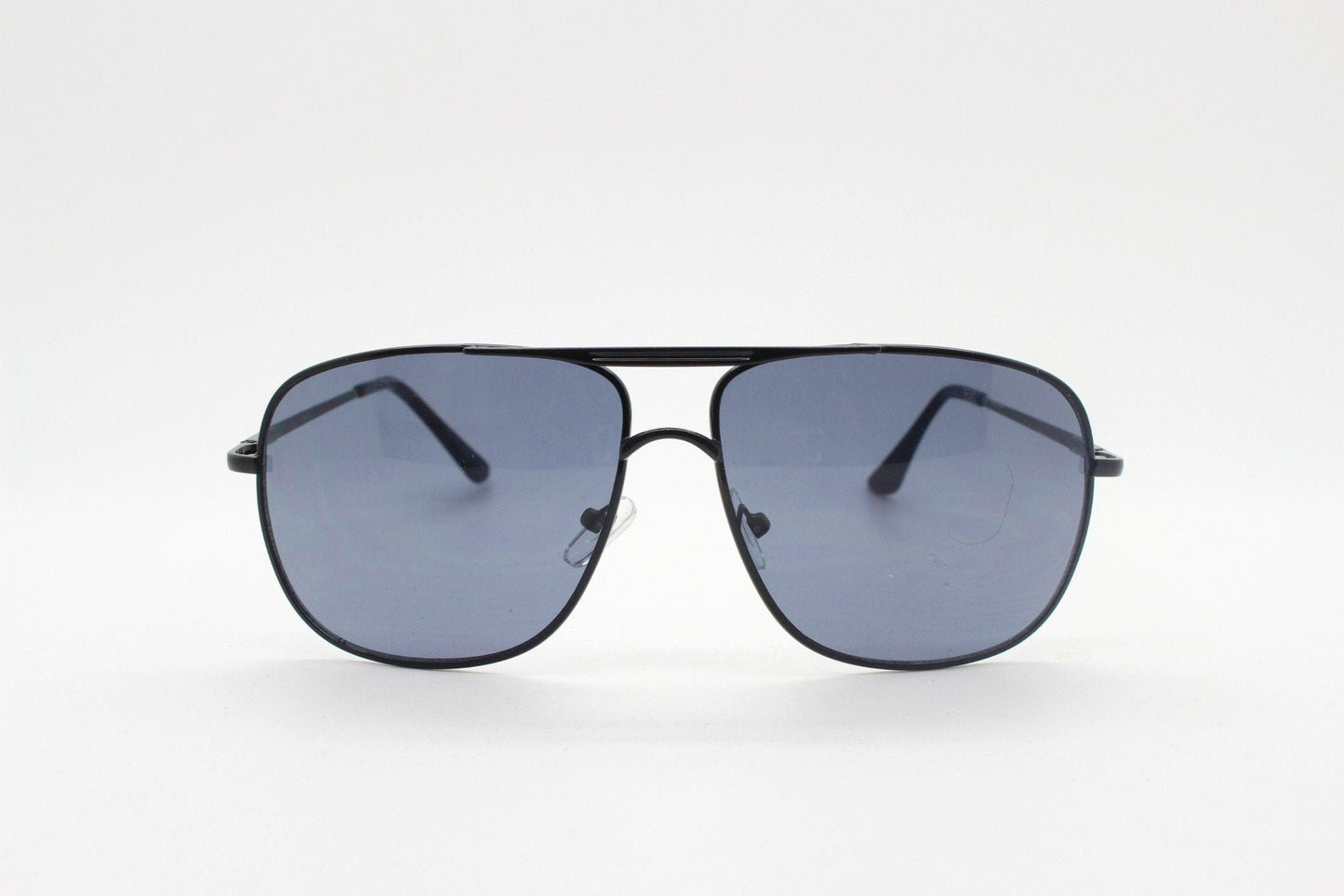Y2K vintage square aviator sunglasses. Black gloss metal frame 70s design aviators. Teardrop, 2000s. Unused
