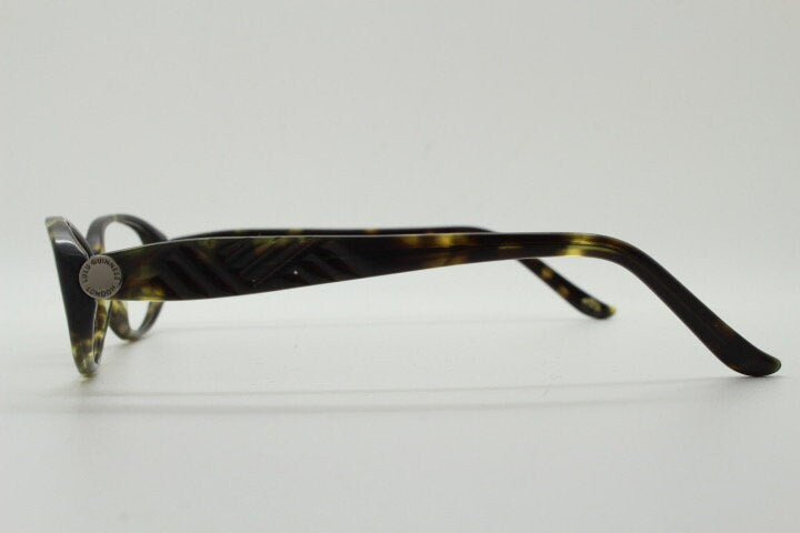 Lulu Guinness vintage oval eye glasses. Dark tortoise low profile optical frames. Prescription eyeglasses. RX spectacles