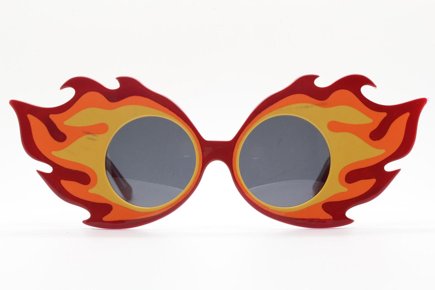 Yaz bukey fantasy fireball sunglasses made in Japan by Linda Farrow. Stupendous collectors grail not to be missed. Vintage. NOS full set