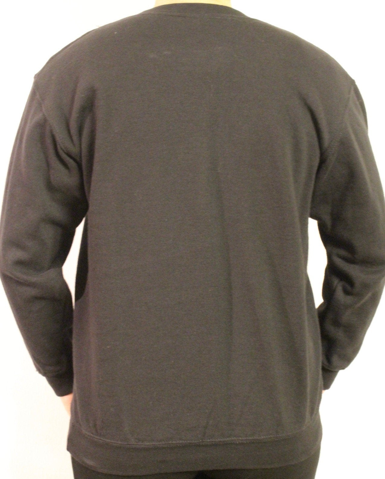 Vintage Y2K Disney Minnie Mouse black sweatshirt with big M logo. Womens crew neck cheerleader pullover