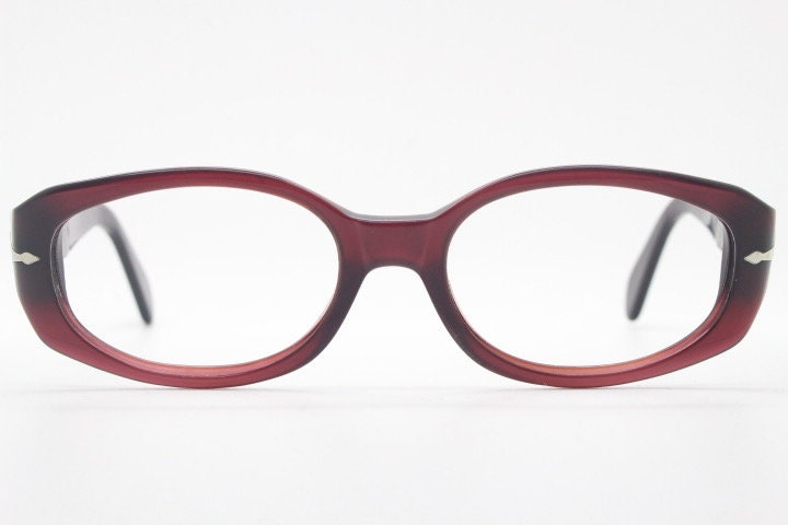 Persol crop sided glasses. Deep brown gloss chunky acetate optical frame with flexible arms. Prescription eyeglasses. RX spectacles
