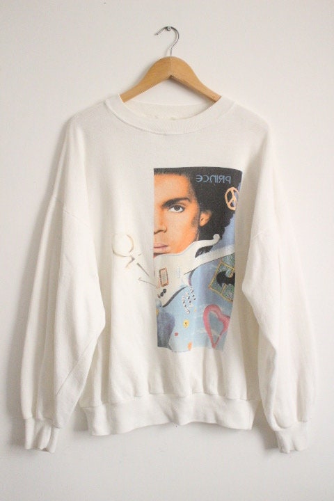 Prince fan collectors vintage 90s sweatshirt. Massive spell out 'Symbol' in song title graphic. Baggy crew neck pullover. Round neck jumper