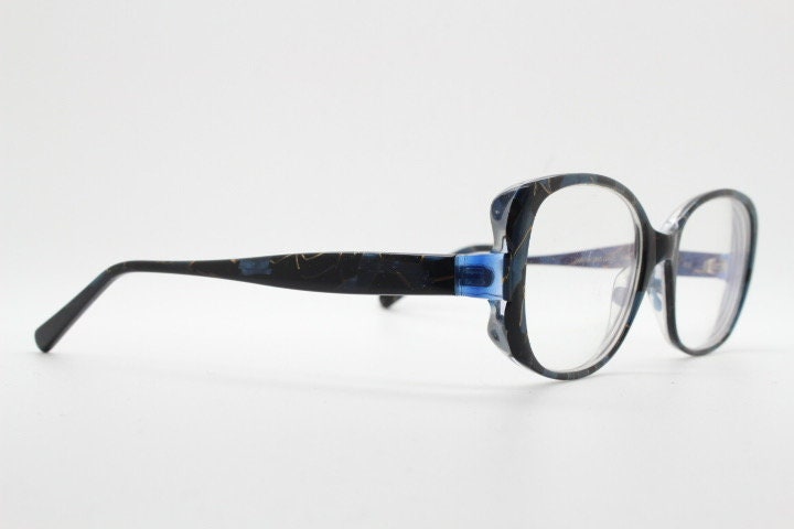 Jean Lafont Paris eye glasses made in France model Anenome 3088. Marbled acetate cateye optical frames. Womens prescription eyeglasses. RX