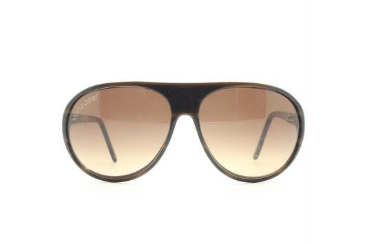 Von Zipper Y2K vintage teardrop aviator sunglasses. Classic 70s design aviators in dark mottled brown acetate with graduating lenses