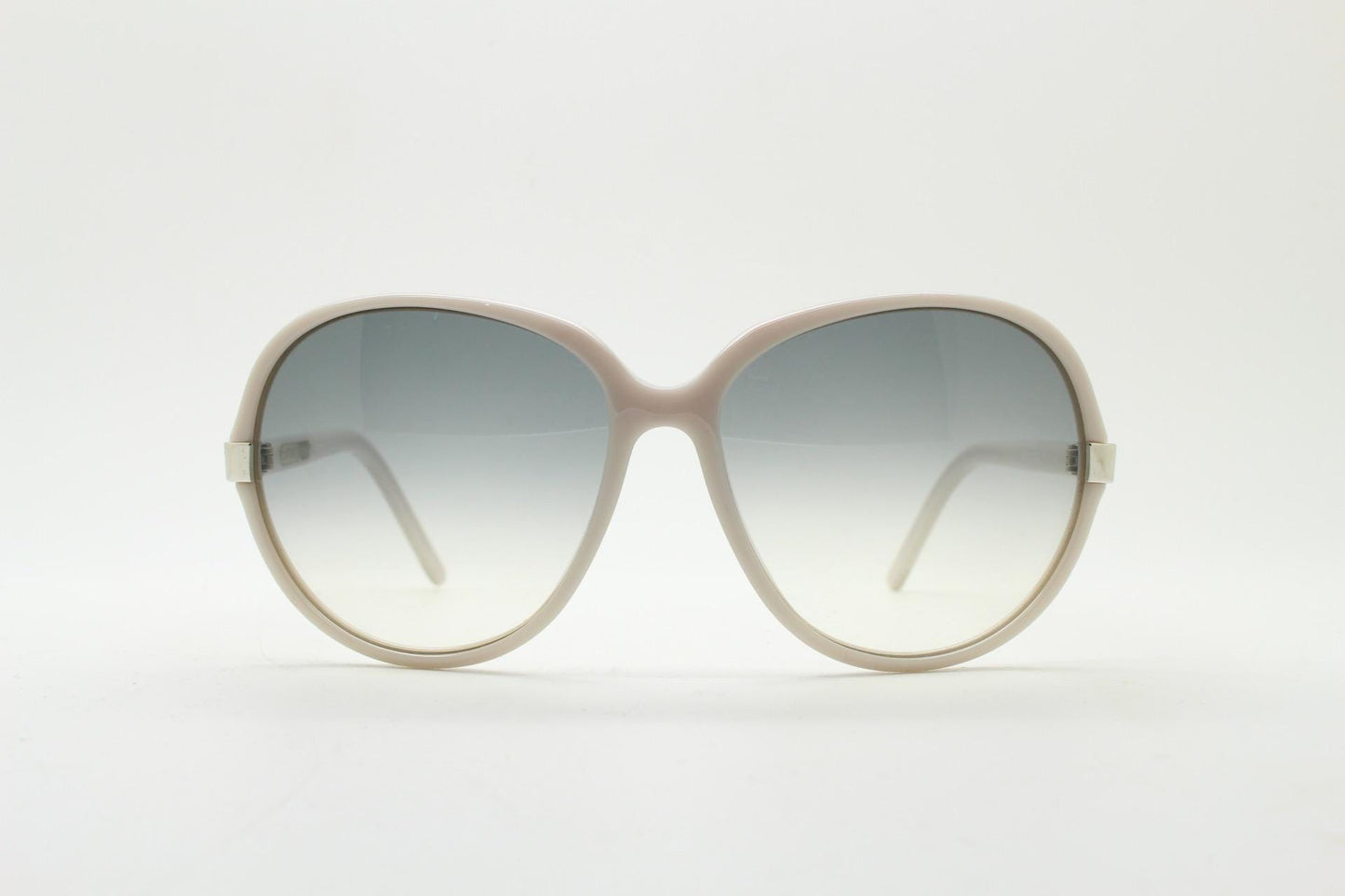 Costume National 70s design sunglasses made in Italy. Womens big white acetate frame with smoky graduating lenses. Y2k vintage