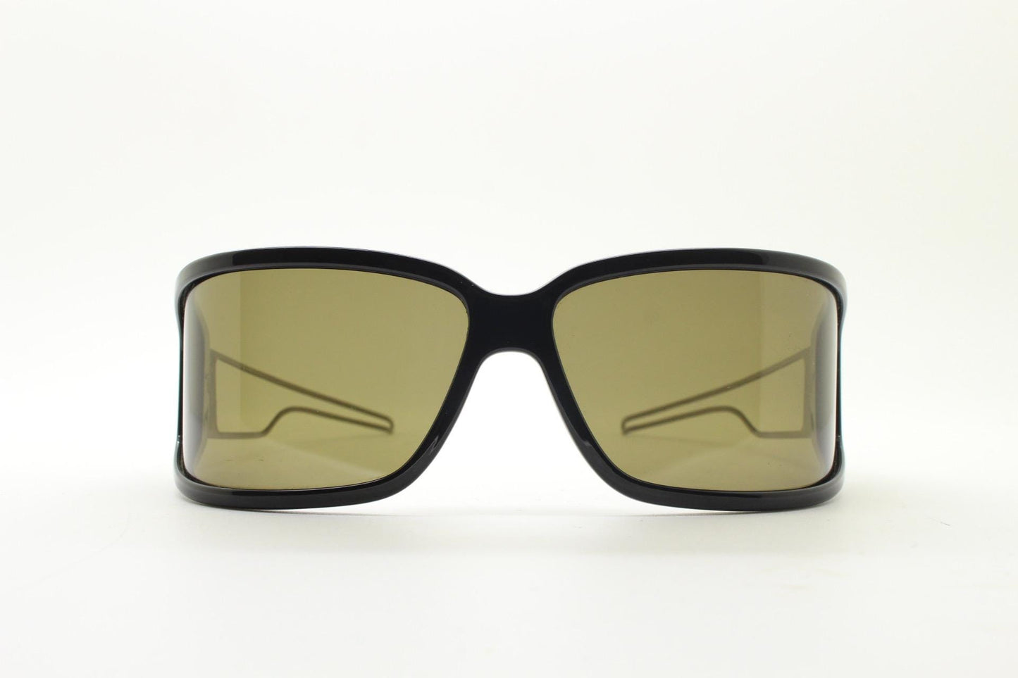 Mini Cooper Y2K vintage shield sunglasses.  Dynamic curved lens wraparound brown 60s style  frame with slim metal arms. Polarised. BNWT. NOS