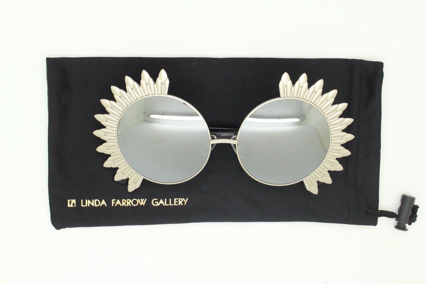 Khaleda & Fahad spiked sunglasses by Linda Farrow made in Japan. Fantasy oversized suncloud design. Luxe Gallery Projects. Vintage. NOS