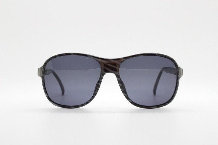 Christian Dior monsieur 80s vintage small square aviator sunglasses model 2311 made in Germany from Optyl. Grey striped frame. NOS