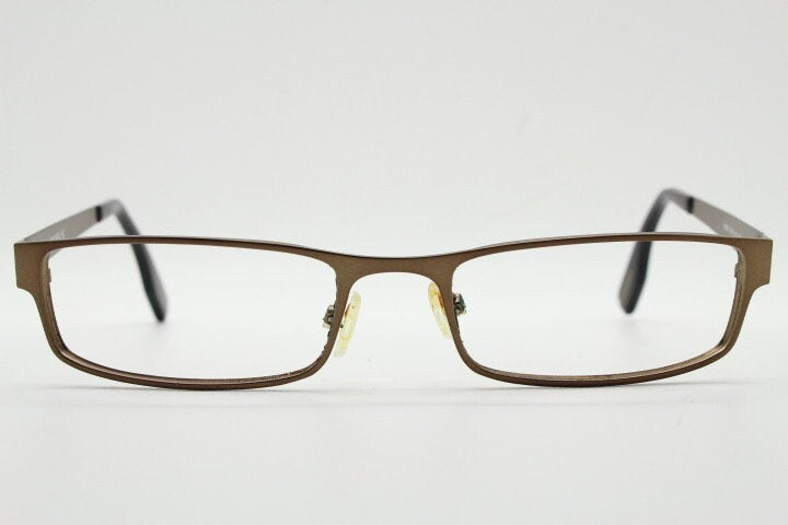 Hugo Boss vintage rectangular eye glasses. Handsome brown metallic finish optical frame. Prescription eyeglasses. RX spectacles