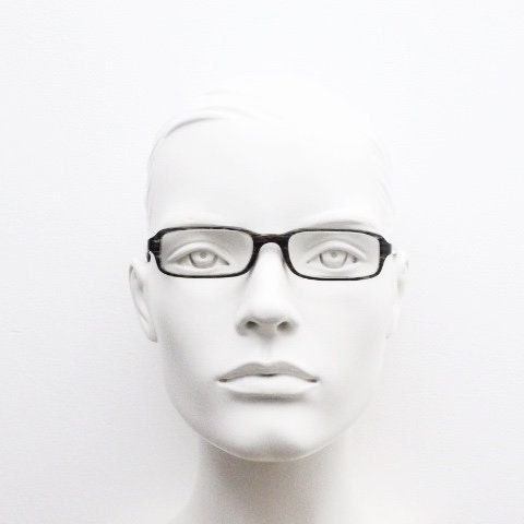 Prada vintage rectangular glasses model VPR O6G made in Italy. Vibrant grey acetate optical frames. Prescription eyeglasses. RX spectacles