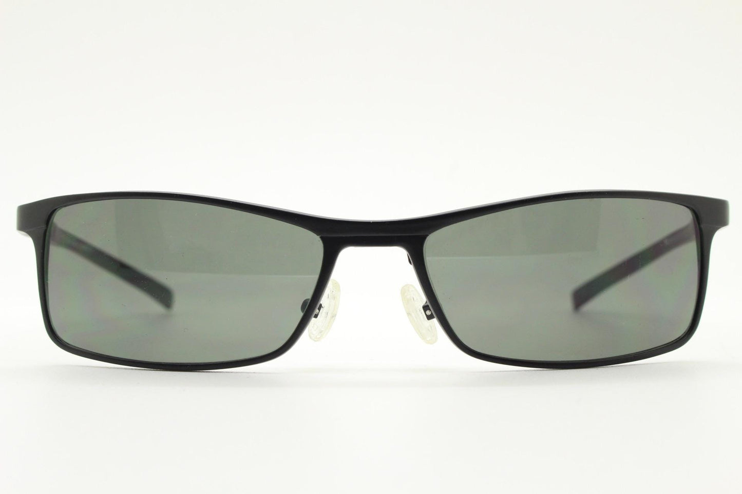 90s vintage sharp rectangular sunglasses by Storm. Minimal matt finish low profile flat top with straightened arms. 60s design. NOS