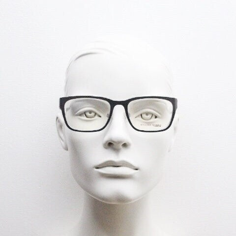 William Morris London rectangular eye glasses. Grey flat metal optical frames with textured check surface. Prescription RX eyeglasses