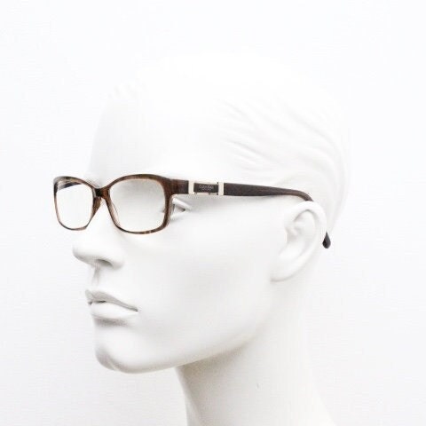 Calvin Klein collection rectangular cat eye glasses model 7851. Tortoise gloss acetate optical frames. Prescription eyeglasses. RX